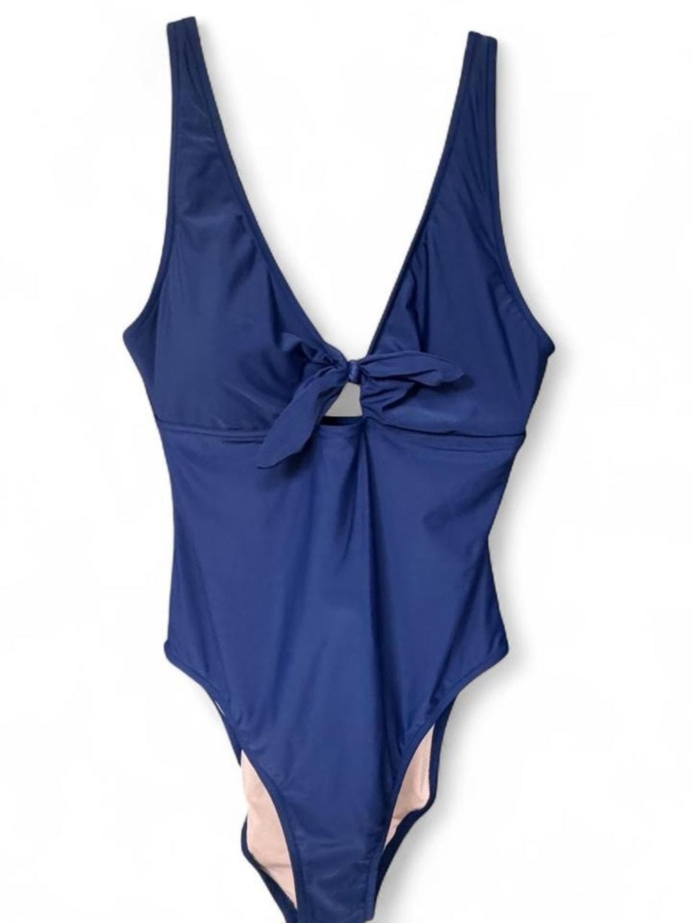 J.Crew One-Piece Cutout Swimsuit with Bow | Navy | Size L | Like New 🌊